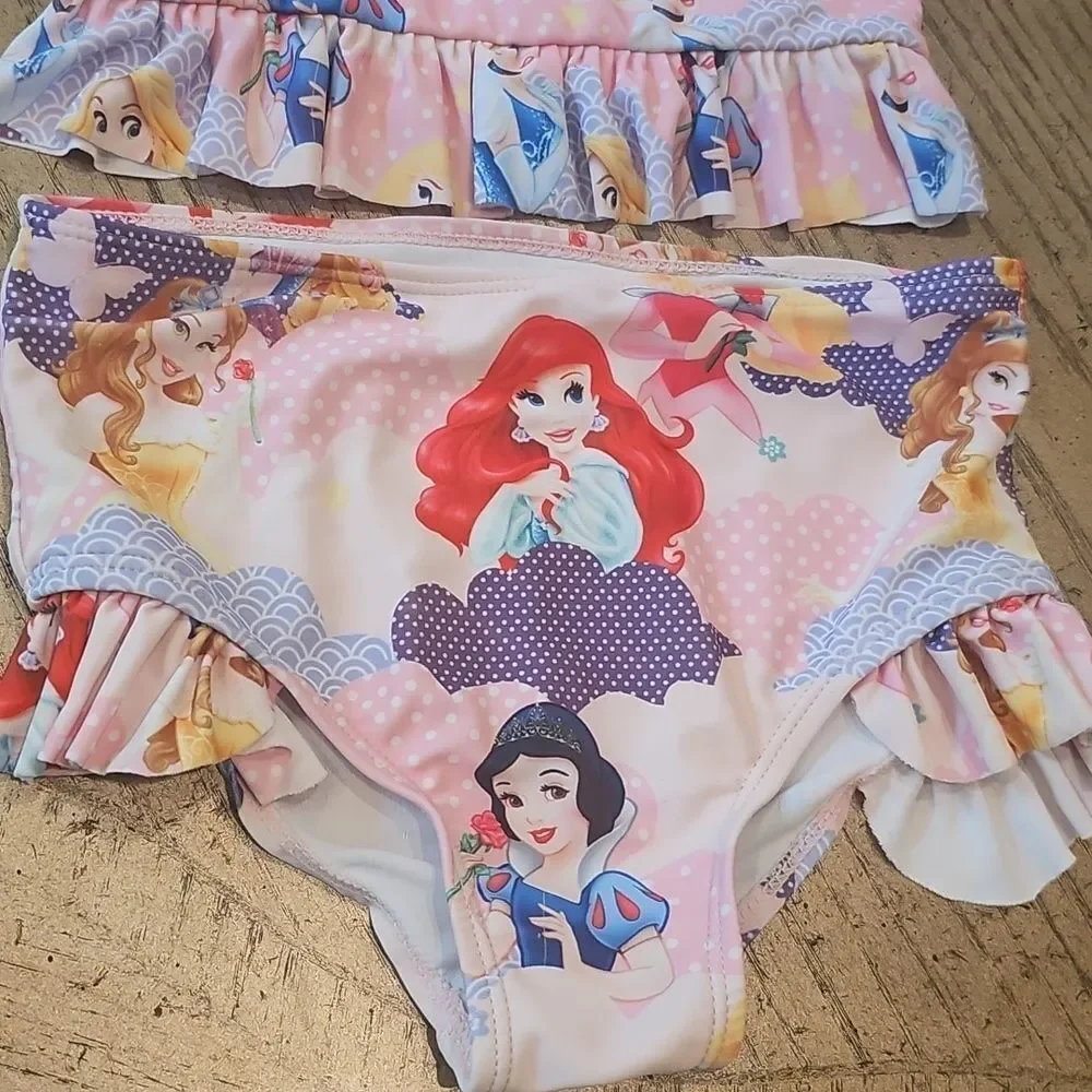 Girls' Princess 2 Piece Swimsuit Size 4-5